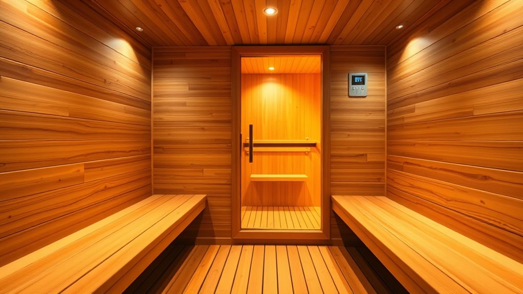 comfortable functional sauna setup