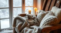 cozy winter textured lighting