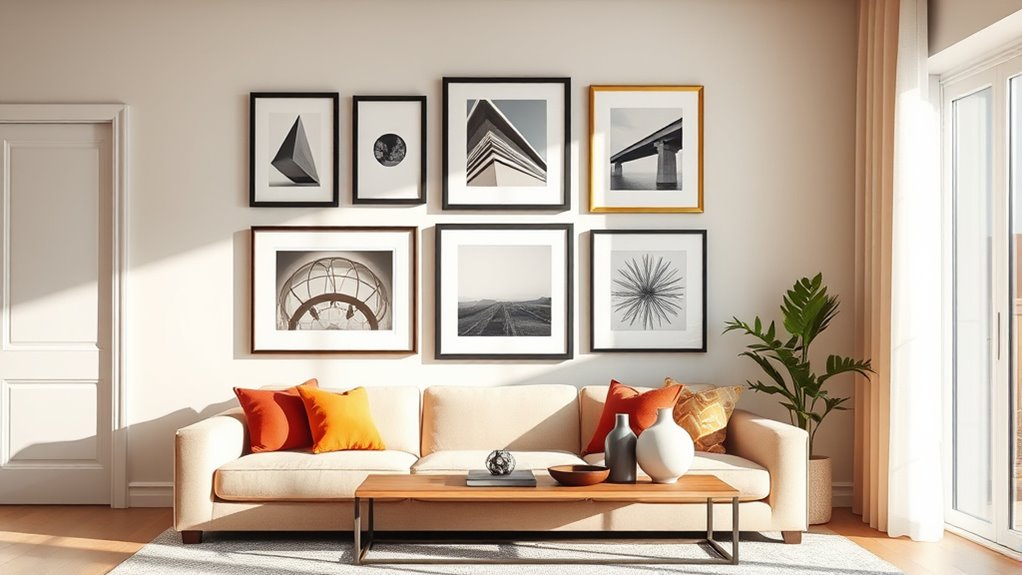 create cohesive gallery wall