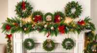elegant festive mantel decorations