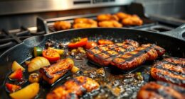 indoor grilling with cast iron