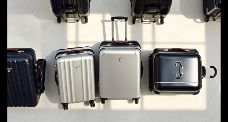 luxury durable travel luggage