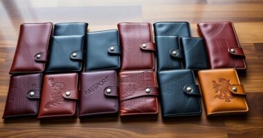 luxury leather passport sets