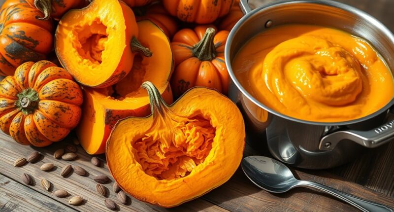 making smooth pumpkin puree