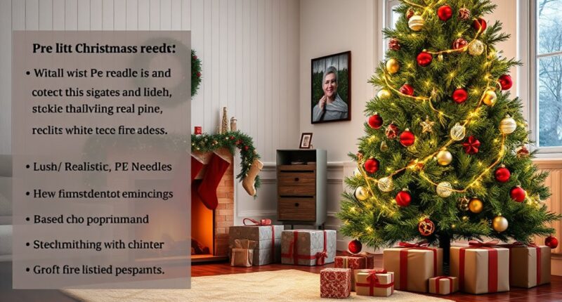 realistic pre lit holiday trees