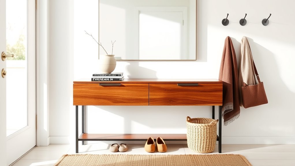 stylish organized entryway design