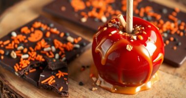 sweet caramel and candy