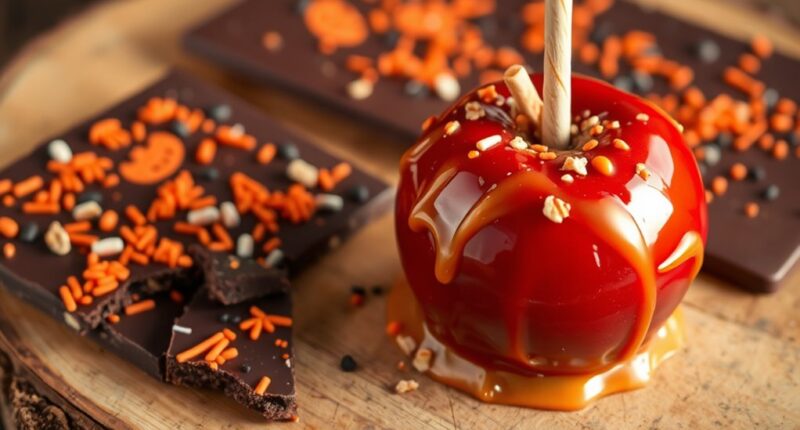 sweet caramel and candy