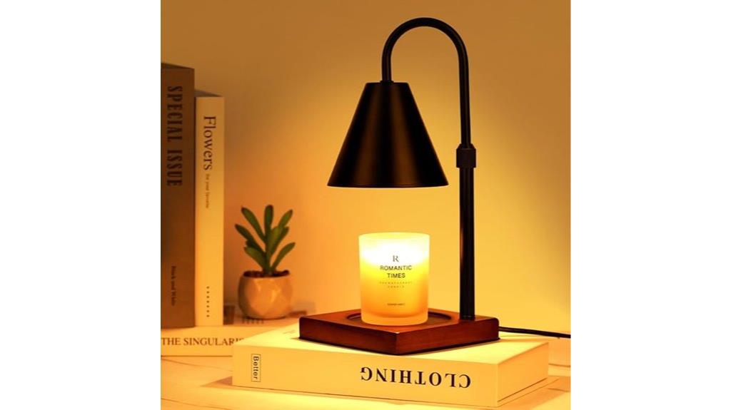 dimmable black candle warmer