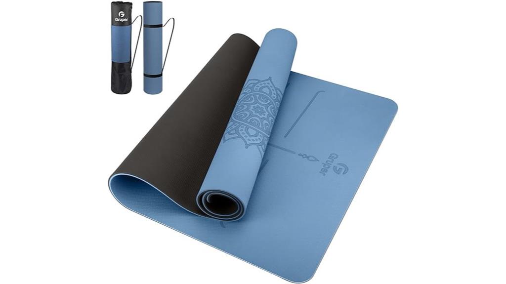 non slip yoga mat with strap