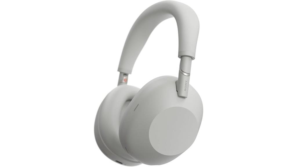 sony silver noise canceling headphones