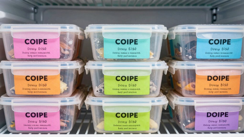 clear colorful freezer labels
