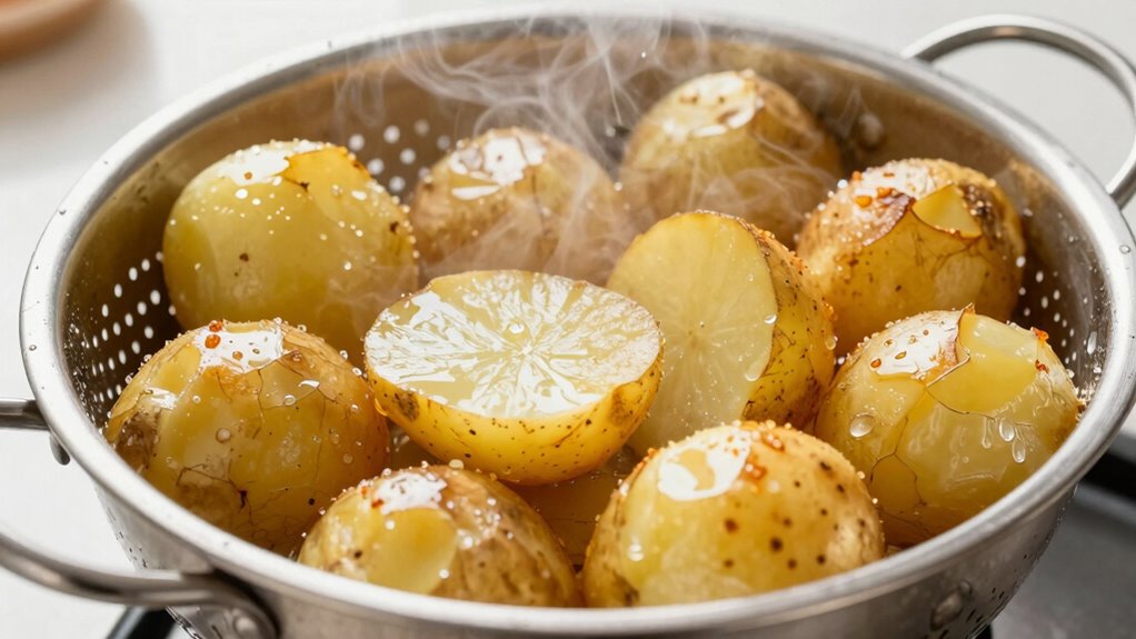 dry potatoes before frying