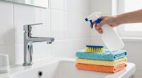 efficient bathroom cleaning sequence