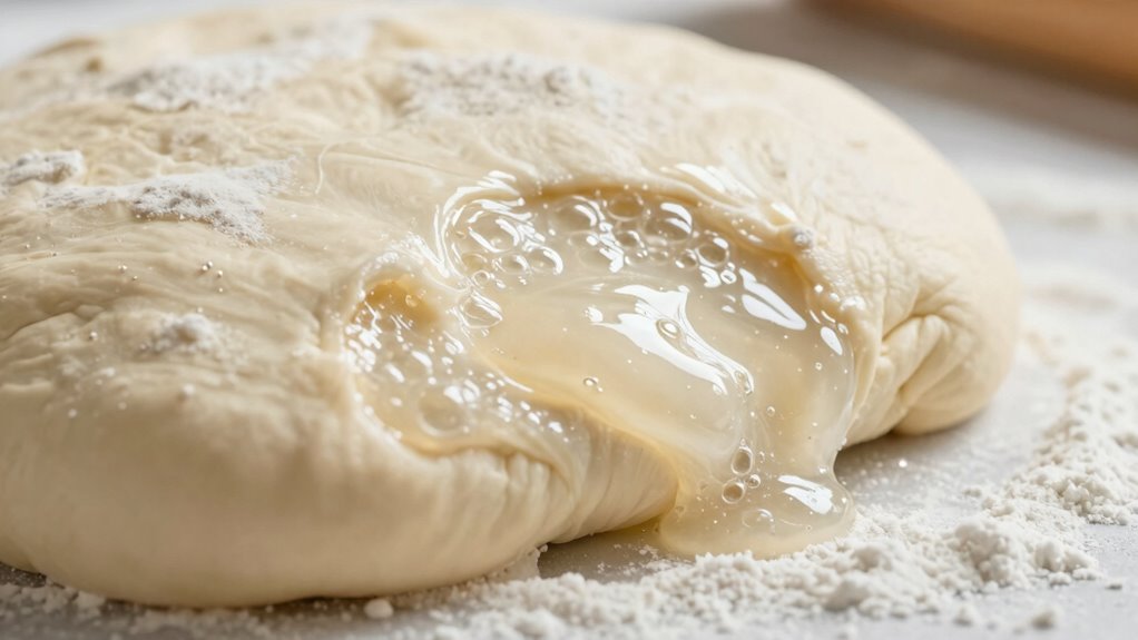 hydration influences dough elasticity