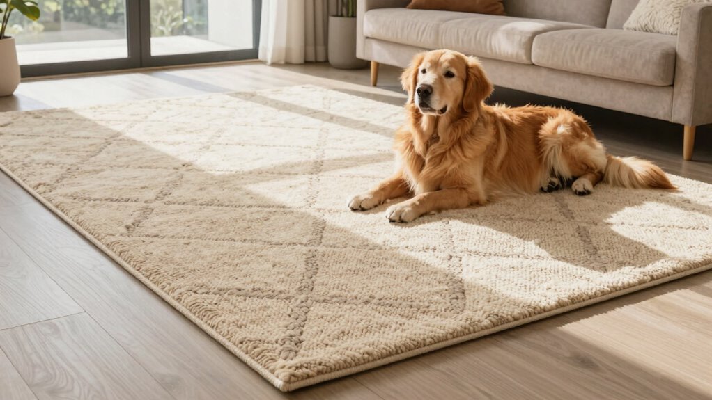 large pet friendly washable rug
