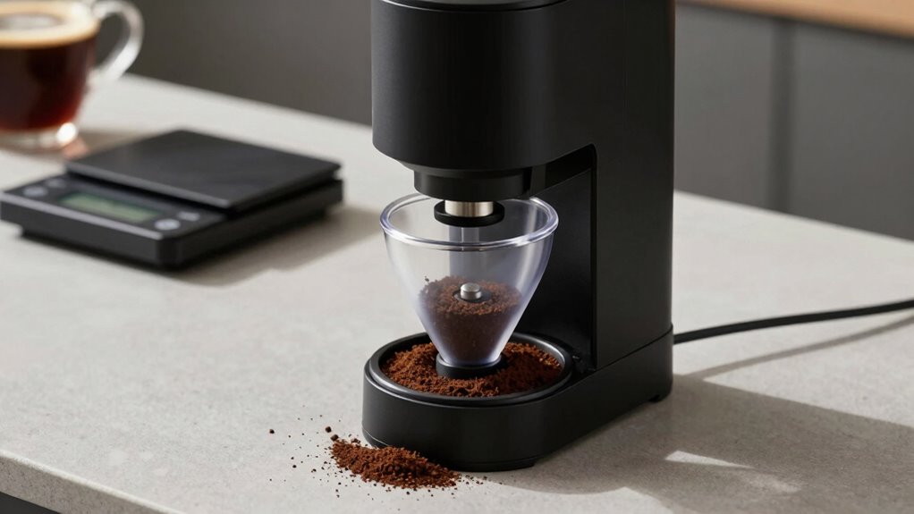 low retention coffee grinding