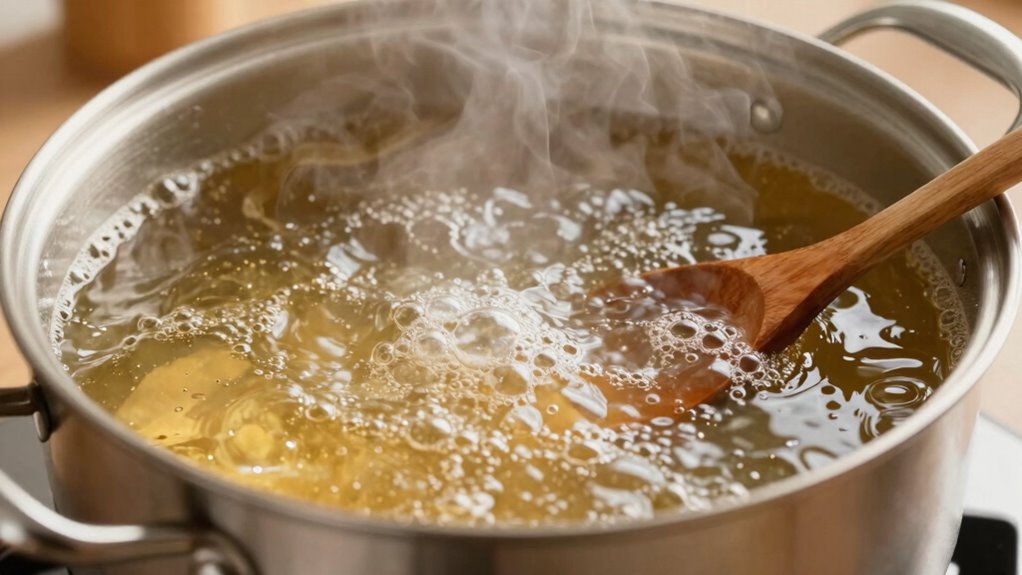 maintain gentle simmer temperature