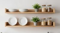 minimalist open shelving decor