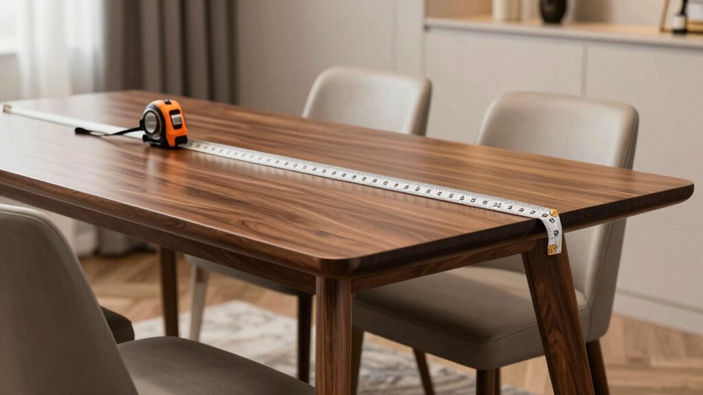 optimal table size and height