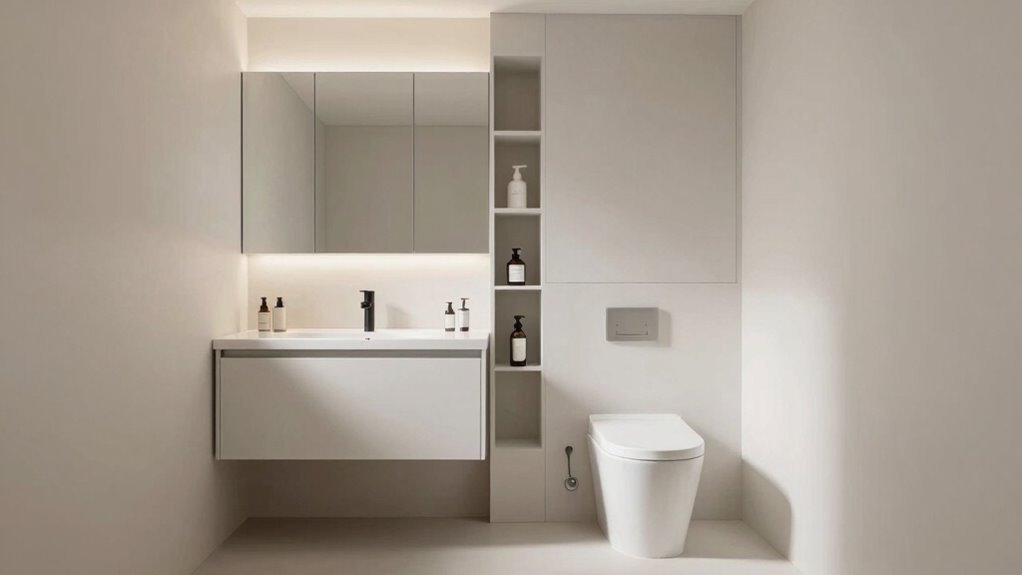 optimize small bathroom space