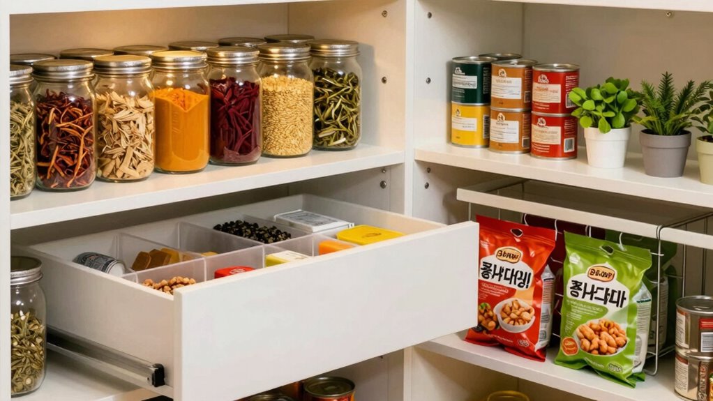 organize label optimize pantry
