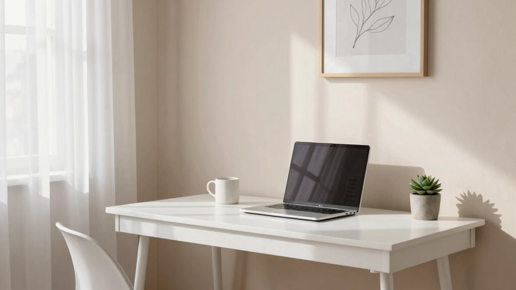 organized peaceful workspace setup