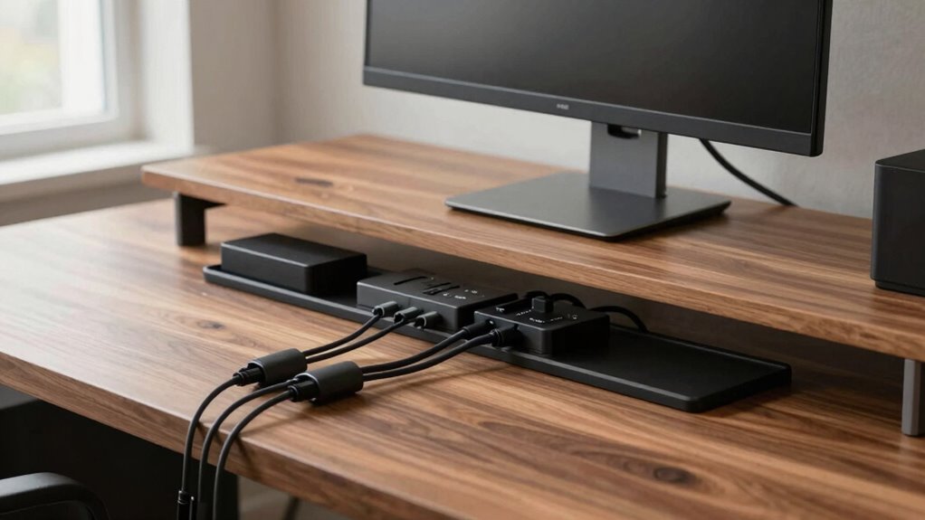 organized wireless ergonomic workspace