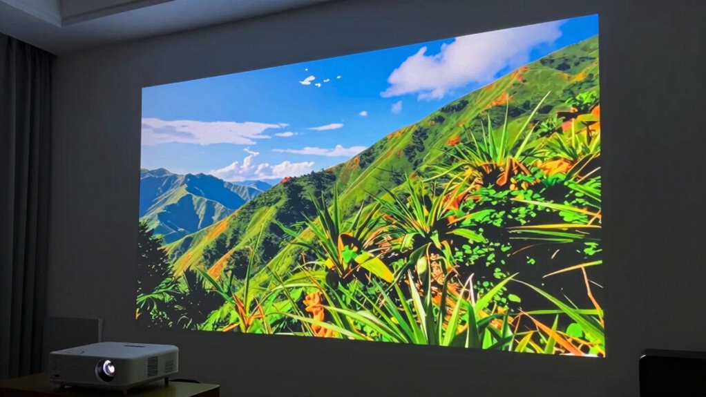 portable high resolution cinematic projection