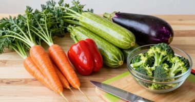 prepare vegetables for weekly use
