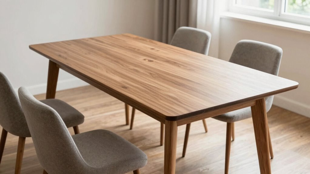 proper table sizing and placement