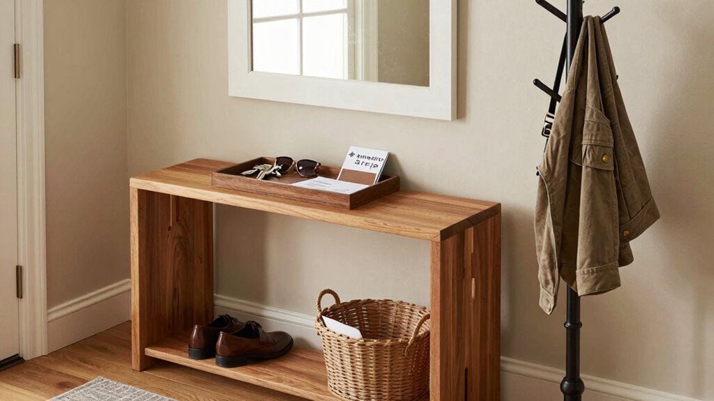 streamlined clutter free entryway