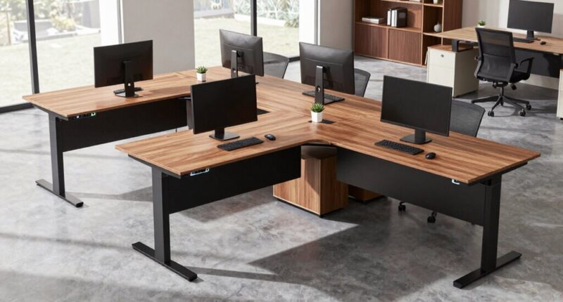 top electric l shaped desks