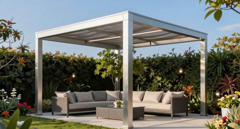 top metal pergola canopies