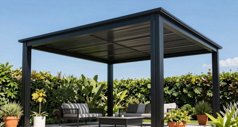 top pergola canopy metals