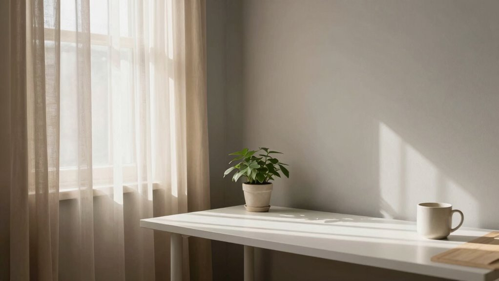 use calming colors and lighting