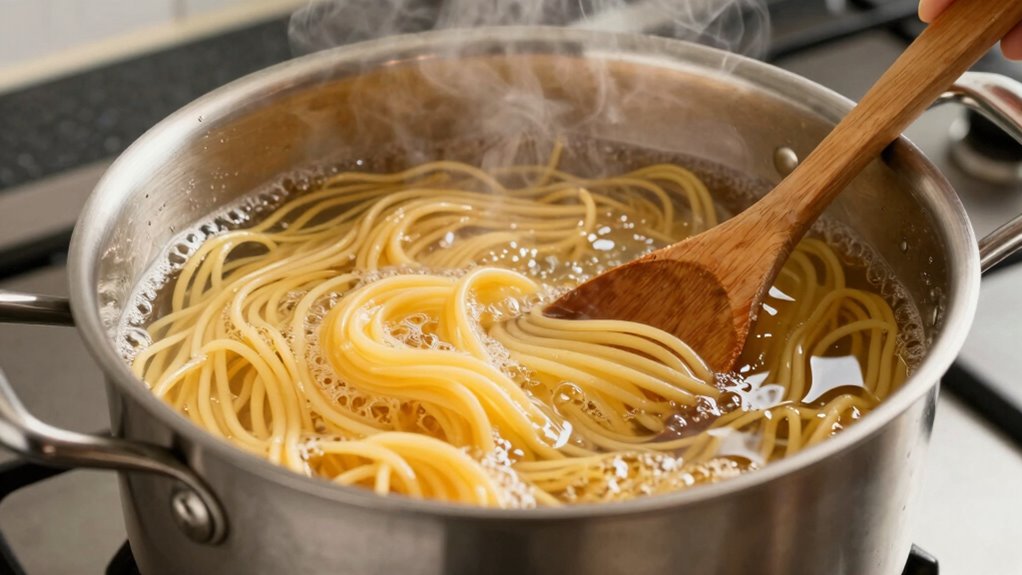 use large stirred boiling water