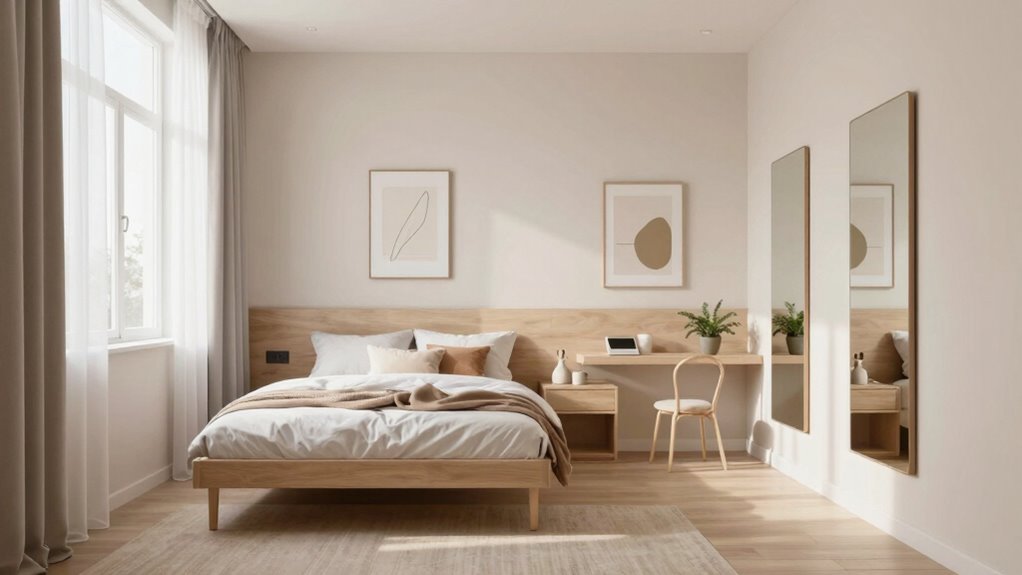 use light colors and mirrors