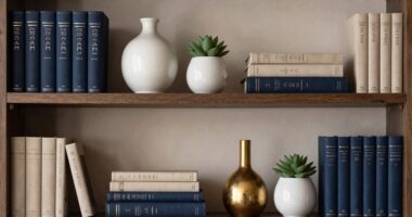 balanced shelf decor ratio