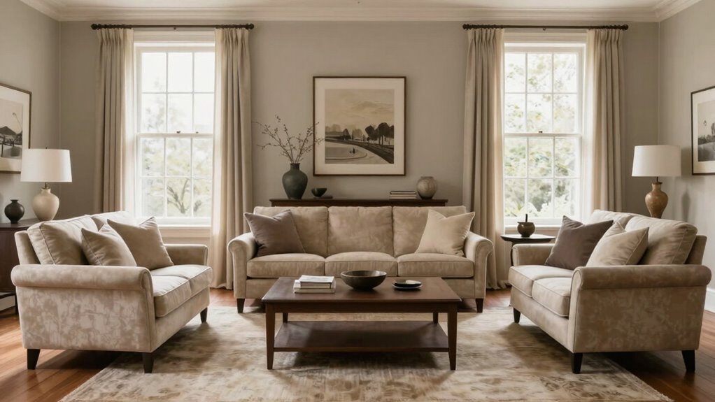 balanced varied harmonious decor