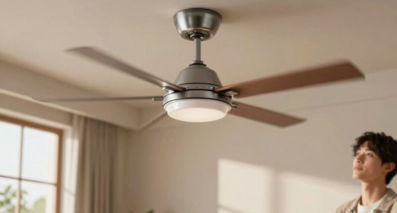 ceiling fans affect temperature