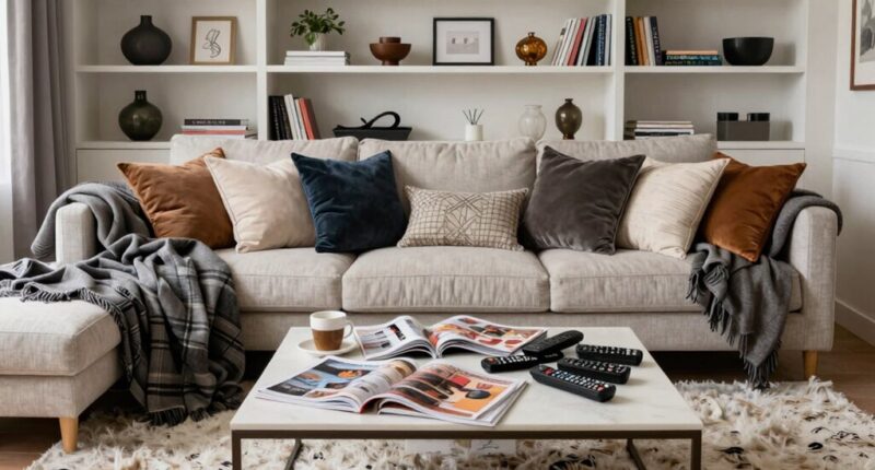 cluttered decorative accessories effect