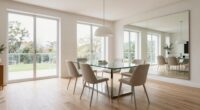 create spacious dining ambiance