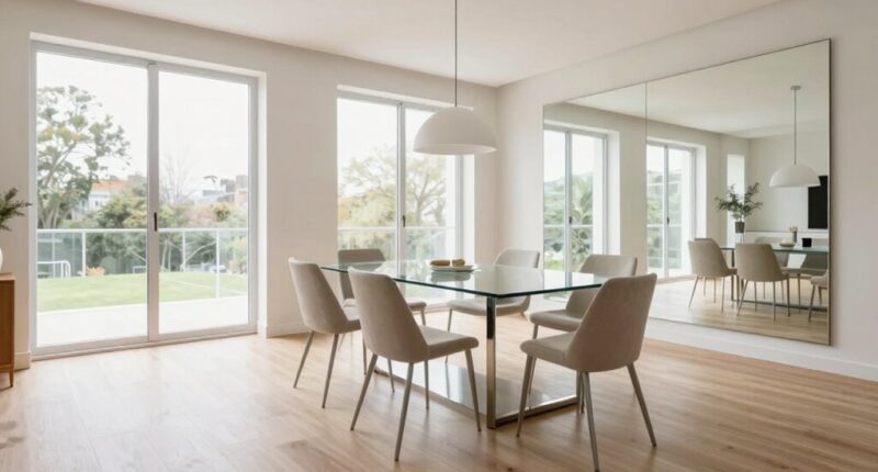 create spacious dining ambiance