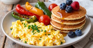 fresh tasting reheated breakfast
