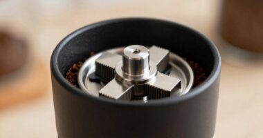 freshly ground coffee beans