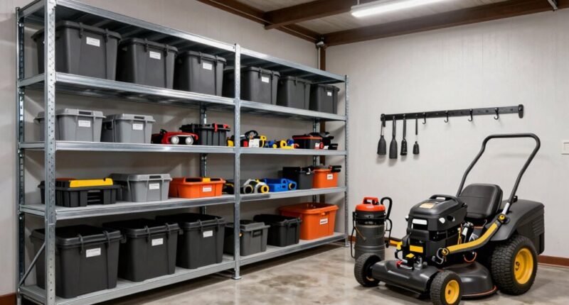 heavy equipment garage storage