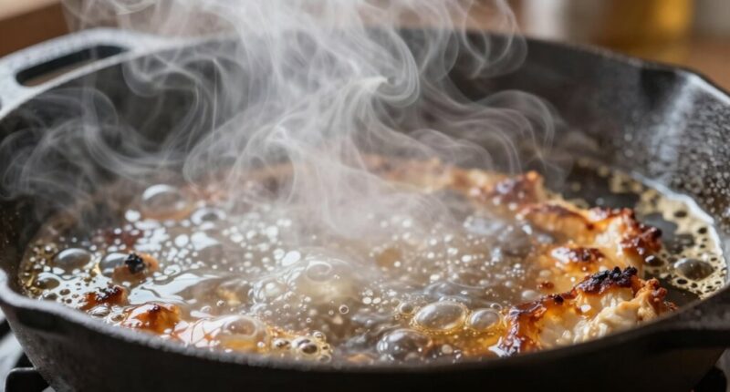 incorrect heat causes steaming