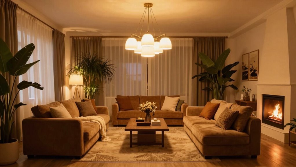 layered lighting and cozy zones