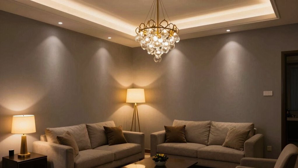 layered lighting creates ambiance